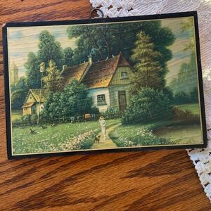 Vintage Cottage Landscape Wall Art